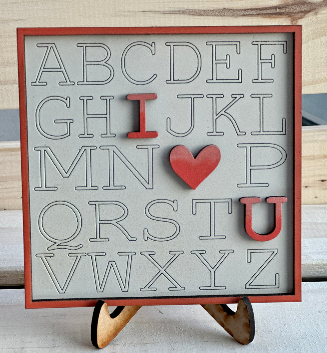 Tile- I <3 U -valentines day