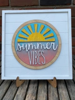 INSERT for square and round shiplap frames: Summer vibes