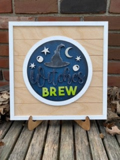 INSERT for square and round shiplap frames: Witches Brew