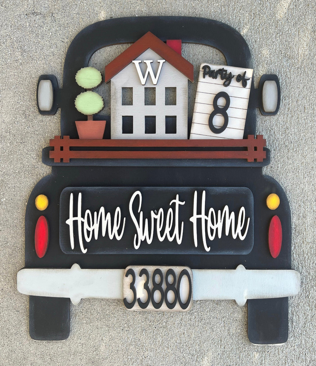 Home sweet home interchangeable truck insert